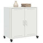 vidaXL Buffet blanc 68 5x39x72 cm acier laminé à froid