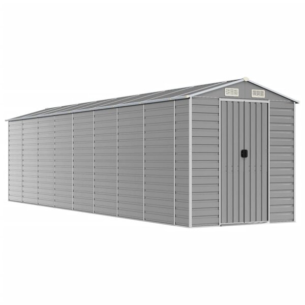 vidaXL Abri de jardin gris clair 191 x 725 x 198 cm en acier galvanisé