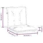 vidaXL Coussins de chaise à dossier bas lot de 2 bleu mélangé tissu