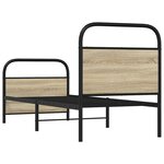 vidaXL Cadre de lit sans matelas 80x200cm chêne sonoma bois ingénierie