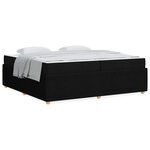 vidaXL Cadre de lit avec matelas avec matelas Noir 200 x 200 cm tissu
