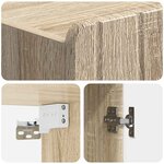 vidaXL Armoire Murale Chêne Sonoma 66 x 34 5 x 92 cm Bois d'ingénierie