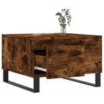 vidaXL Table basse chêne fumé 55x55x36 5 cm bois d'ingénierie