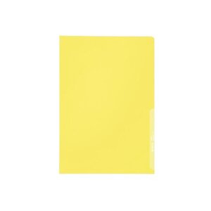 Boite de 100 Pochettes Coins Standard A4 PP Grainée 0,13 mm Jaune Tranlucide LEITZ