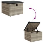 vidaXL Salon de jardin 6 Pièces avec coussins gris clair résine tressée