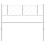 vidaXL Tête de lit métal blanc 100 cm