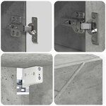 vidaXL Ensemble de mobilier de salle de bain 4 Pièces Gris béton