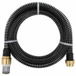 vidaXL Tuyau d'aspiration avec raccords en laiton noir 1 1" 10 m PVC