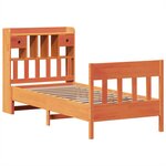 vidaXL Cadre de lit sans matelas cire marron 100x200cm bois pin massif
