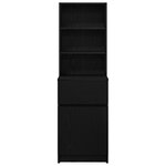 vidaXL Table de chevet noir 39x35x125 cm bois d’ingénierie