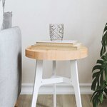 vidaXL Dessus de table rond Ø30x3 cm bois de pin massif