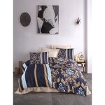 Parure de lit - housse de couette 220 x 240 + 2 taies d'oreiller 60 x 60  100   microsatin - Bleu