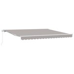 vidaXL Auvent Rétractable Gris clair 400 × 300 cm
