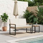 vidaXL Banc extérieur 2 -Seater 107 x 61 x 80 cm polyrotin