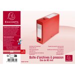 Boite De Classement À Pression Dos 80mm Polypropylène 7/10e Opaque - A4 - Rouge - X 10 - Exacompta