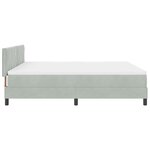 vidaXL Lit à ressorts avec matelas Gris clair 180 x 200 cm tissu