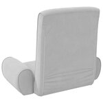 vidaXL Fauteuil de sol ajustable Gris clair Velours grainé