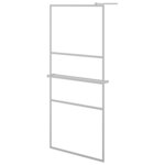 vidaXL Paroi de douche et étagère Chrome 90x195 cm Verre ESG&Aluminium