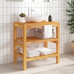 vidaXL Armoire de salle de bain avec 2 étagères 74x45x75cm bois massif