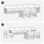 vidaXL Ensemble de canapés d'extérieur 8 Pièces Naturel et Anthracite