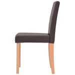 vidaXL Table et chaises 7 Pièces Cuir synthétique Chêne Marron