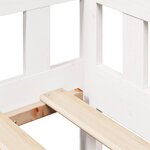 vidaXL Lit de jour et tiroirs sans matelas blanc 90x190 cm bois massif