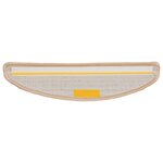 vidaXL Tapis d'escalier 10 pièces 56 x 17 x 3 cm Crème Demi-rond