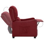 Vidaxl fauteuil inclinable rouge bordeaux tissu