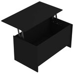 vidaXL Table basse noir 102x55 5x52 5 cm bois d'ingénierie