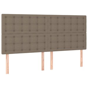 vidaXL Têtes de lit 4 Pièces Taupe 80x5x78/88 cm Tissu