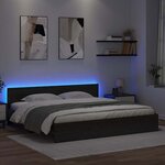 vidaXL Cadre de lit Chêne noir 180 x 200 cm Bois d'ingénierie