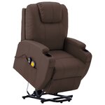 vidaXL Fauteuil de massage Marron Similicuir