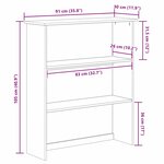 vidaXL Hutch ASKIM Blanc 91 x 30 x 104 cm Bois massif en pin