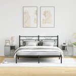 vidaXL Cabinet de chevet avec 2 Pièces Gris béton 50 x 34.5 x 50 cm.