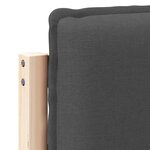 vidaXL Tête de lit capitonnée Gris Naturel et Foncé 135 cm Pin massif