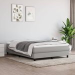 vidaXL Cadre de lit Gris clair 140x200 cm Tissu