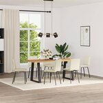 vidaXL Chaises à manger lot de 6 crème velours