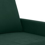 vidaXL Ensemble de canapés 3 Pièces avec coussins Vert foncé Velours