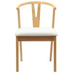 vidaXL Chaise de salle à manger 2 Pièces Naturel et clair