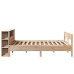 vidaXL Lit bibliothèque sans matelas 160x200 cm bois massif de pin