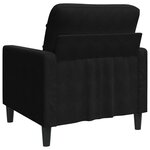 vidaXL Fauteuil Noir 60 cm Velours