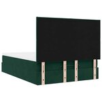 vidaXL Cadre de lit ottoman avec matelas vert foncé 140x200 cm velours