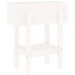 vidaXL Jardinière blanc 62x30x69 cm bois massif de pin