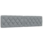 vidaXL Cadre de lit sans matelas gris clair 200x200 cm tissu