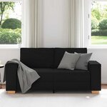 vidaXL Canapé 2 places Noir 180x78x84 cm Tissu