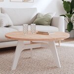 vidaXL Dessus de table Ø90x2 5 cm rond bois massif de hêtre