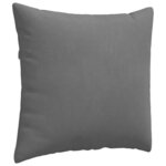 vidaXL Coussins de canapé 2 Pièces Gris foncé 50 x 50 cm tissu