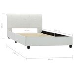 vidaXL Cadre de lit sans matelas blanc similicuir 90x200 cm