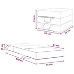 vidaXL Canapé-lit pliable 75 x 63 x 45 cm Rose