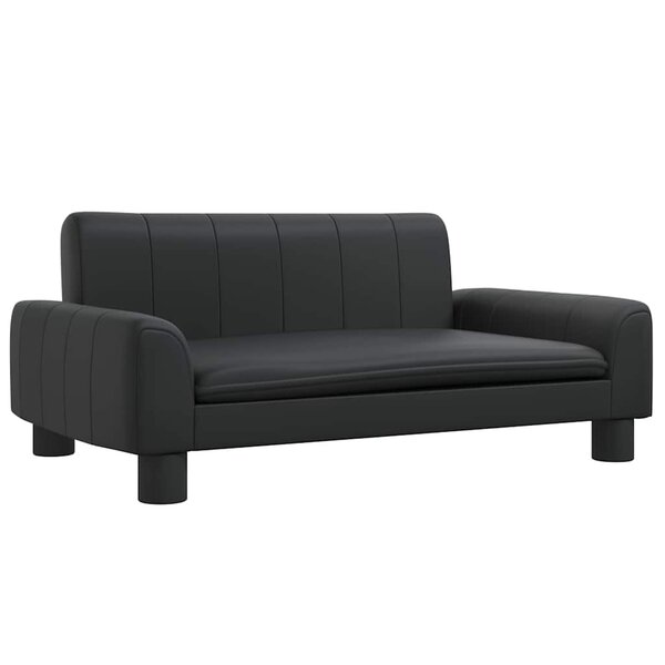 vidaXL Canapé pour enfants noir 70x45x30 cm similicuir